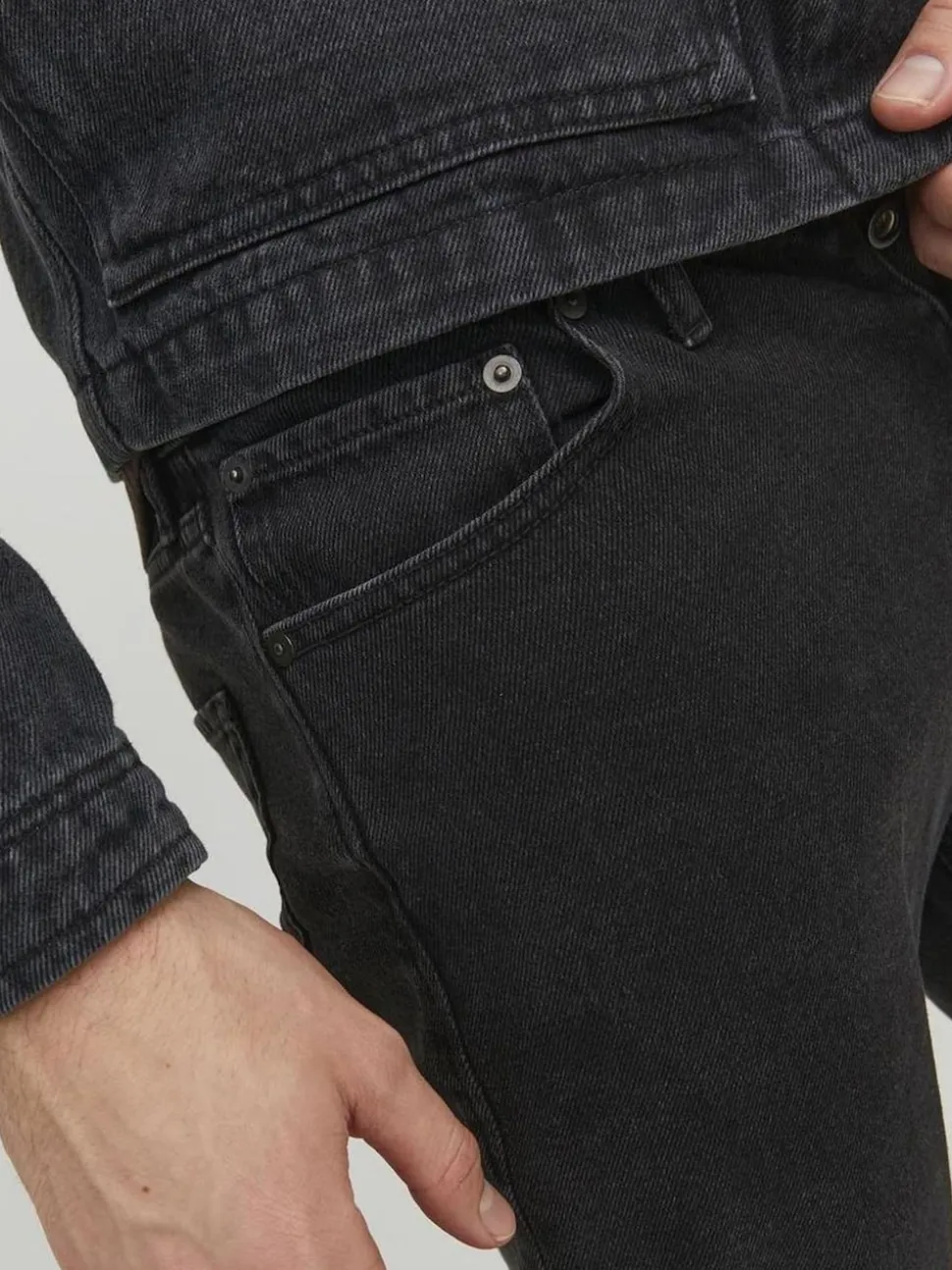 JACK & JONES Black Relaxed Fit Chris Jeans