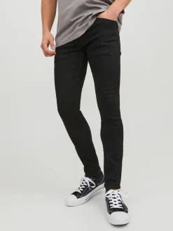JACK & JONES Black Slim Fit Glenn Jeans
