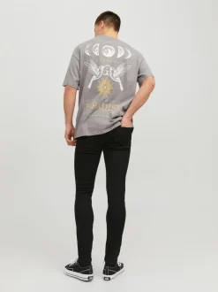 JACK & JONES Black Slim Fit Glenn Jeans