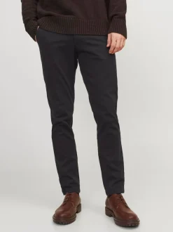 JACK & JONES Black Slim Fit Chino Trousers