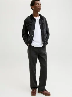 JACK & JONES Black Ted Loose Straight Fit Jeans