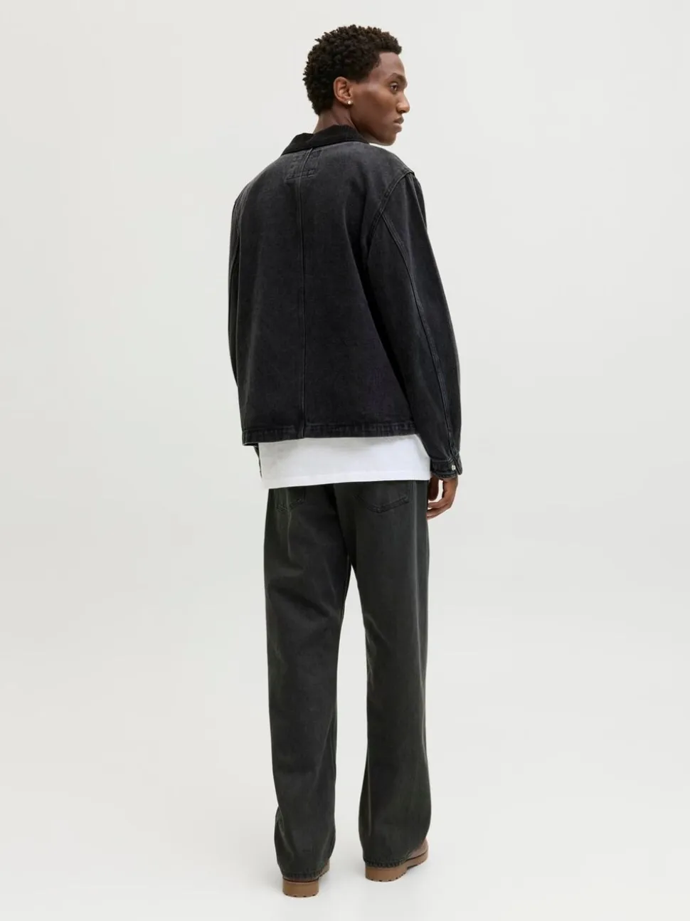 JACK & JONES Black Ted Loose Straight Fit Jeans