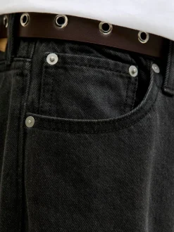 JACK & JONES Black Ted Loose Straight Fit Jeans