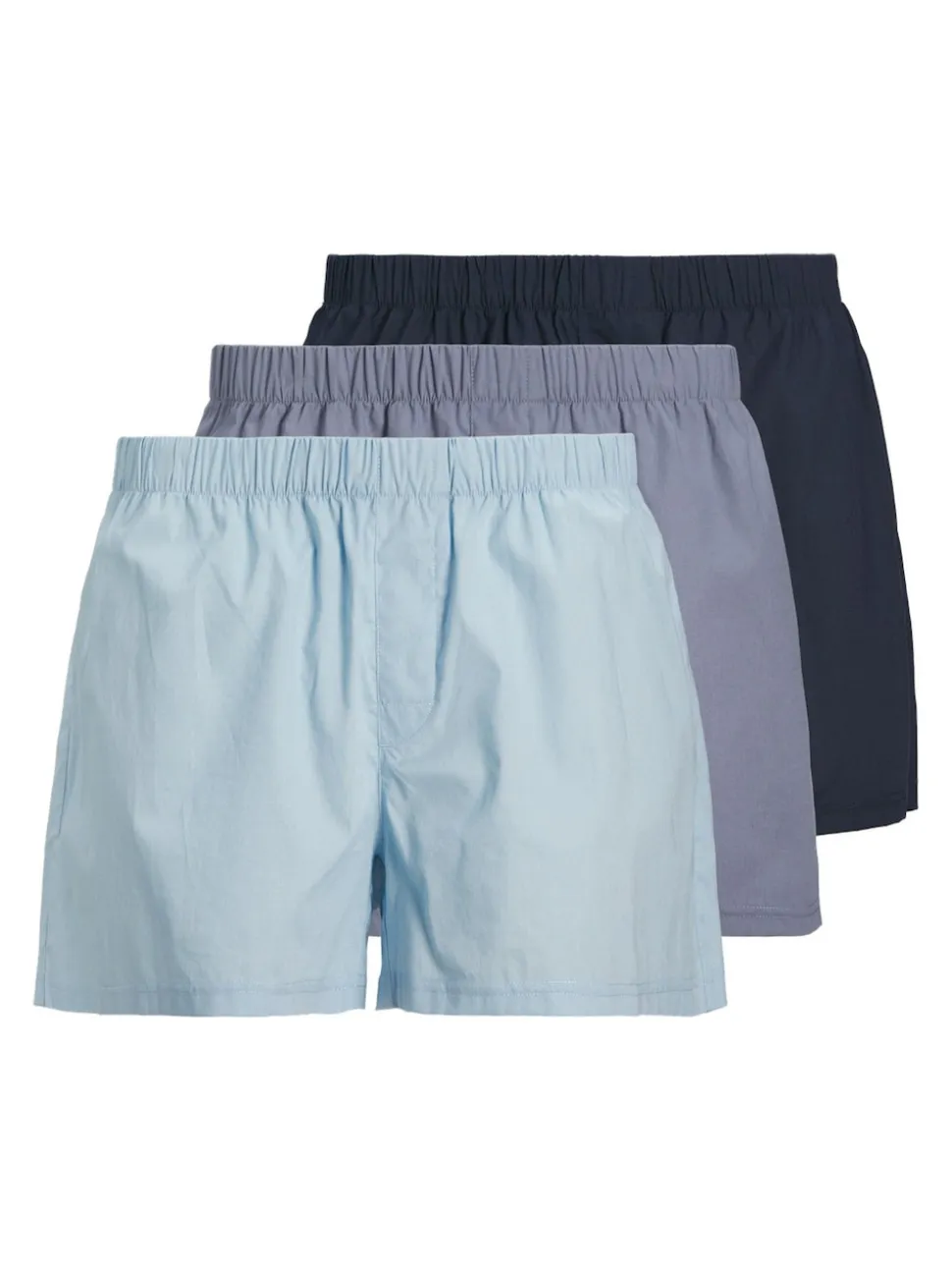 JACK & JONES Blue 100% Cotton Boxers 3 Pack