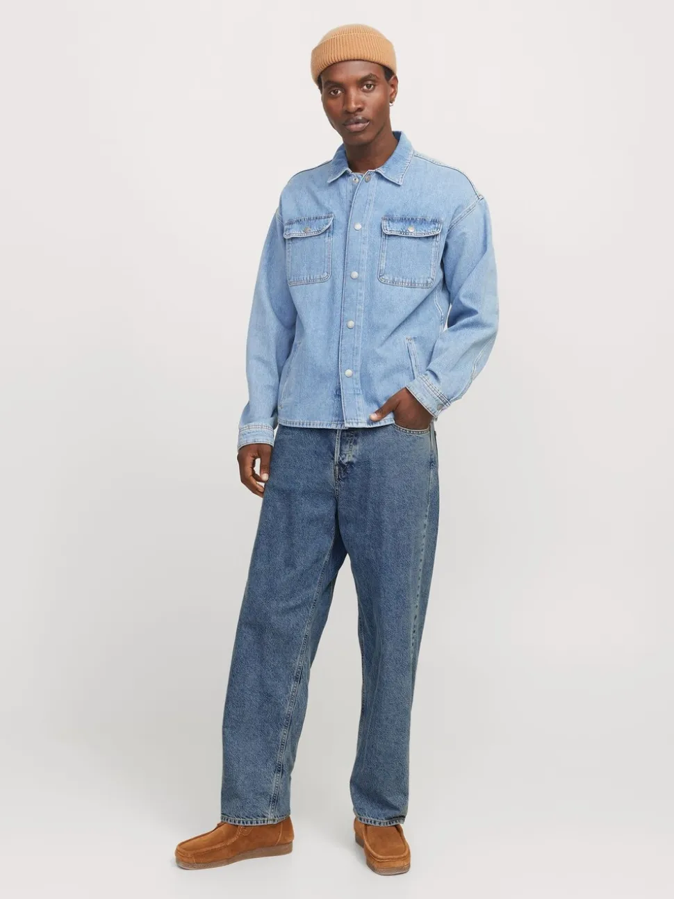JACK & JONES Blue Alex Baggy Fit Jeans