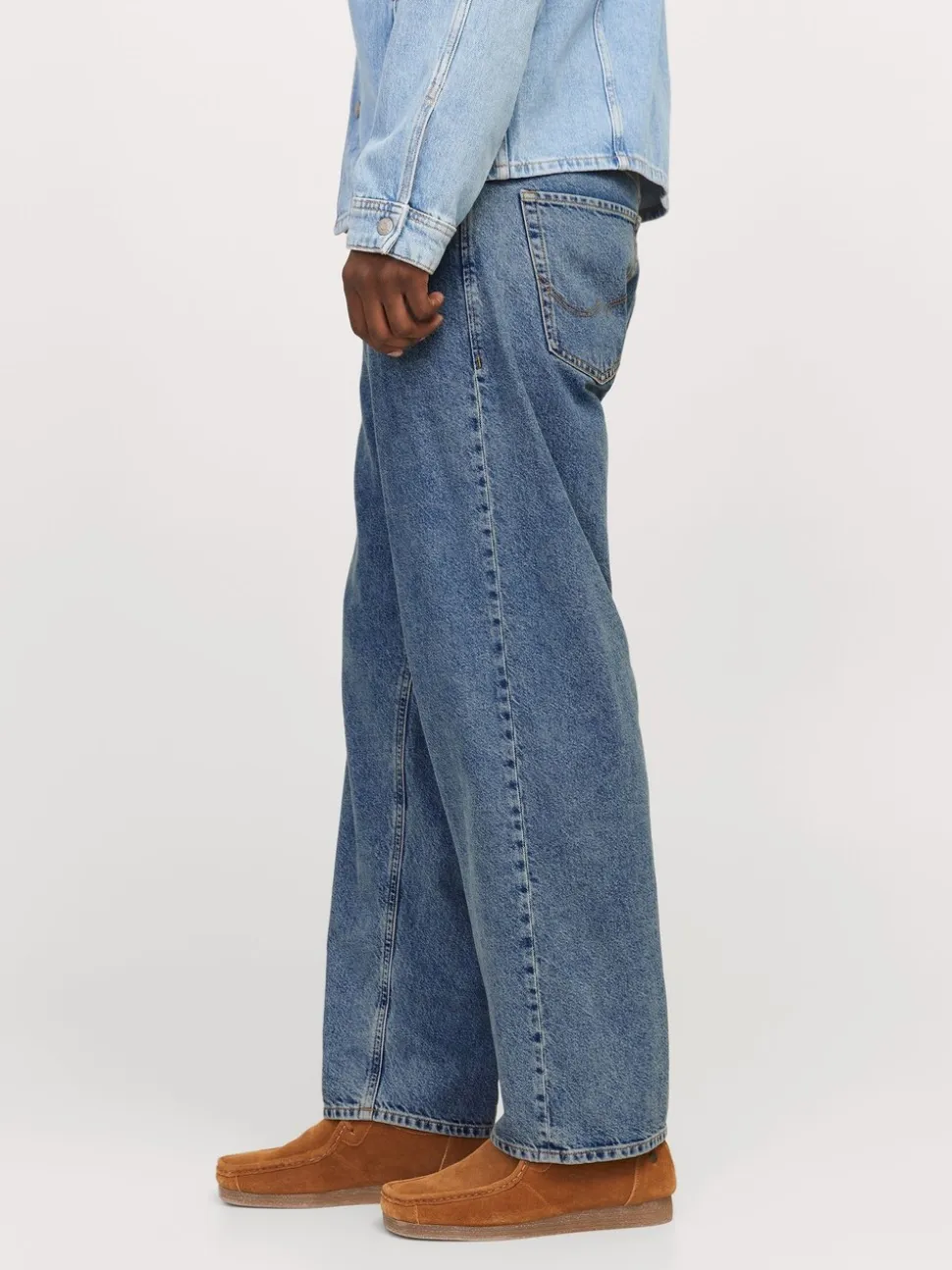 JACK & JONES Blue Alex Baggy Fit Jeans