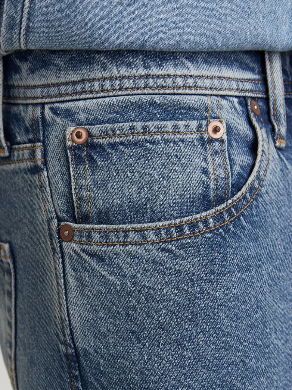 JACK & JONES Blue Alex Baggy Fit Jeans