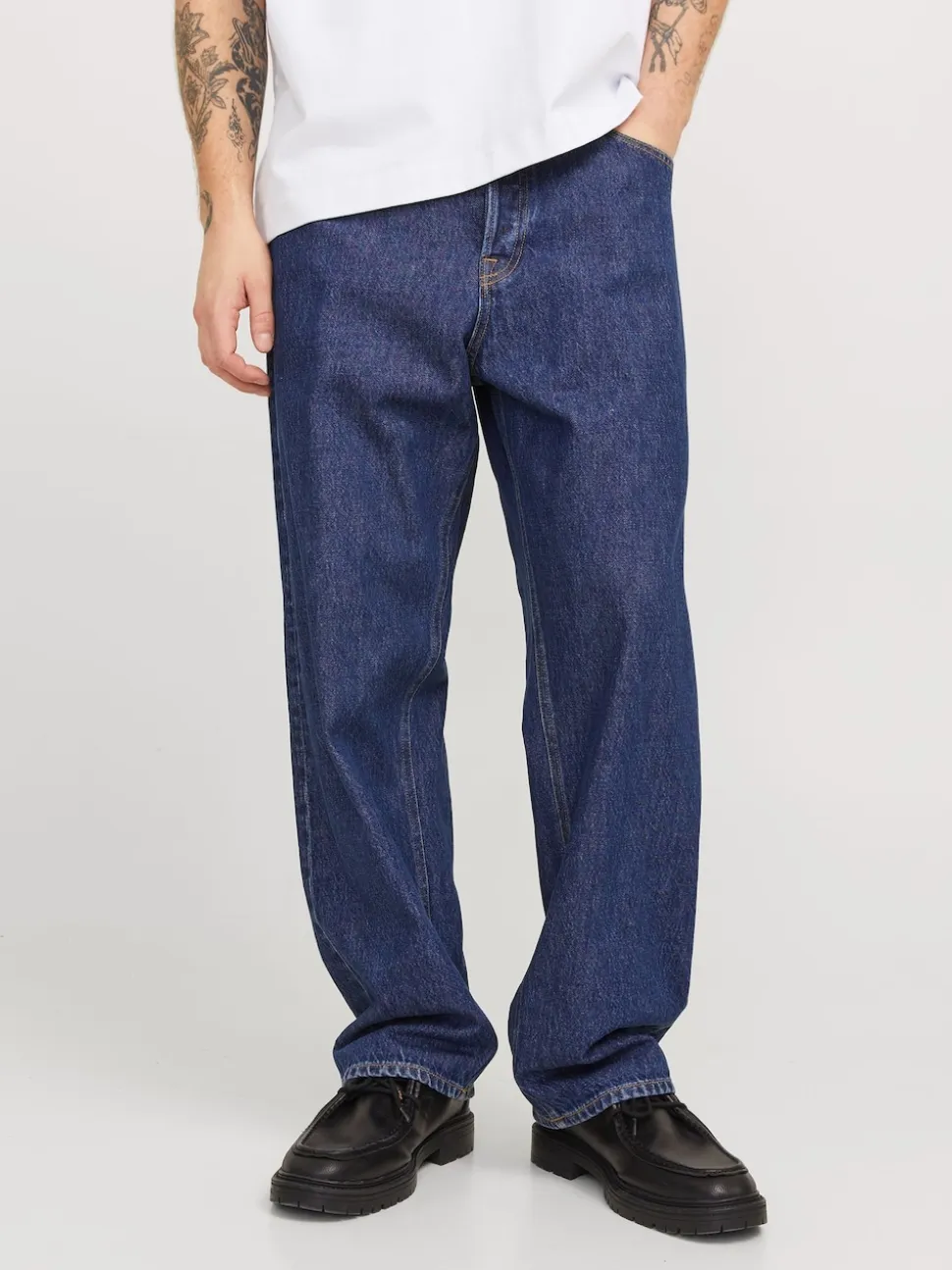 JACK & JONES Blue Alex Baggy Fit Jeans