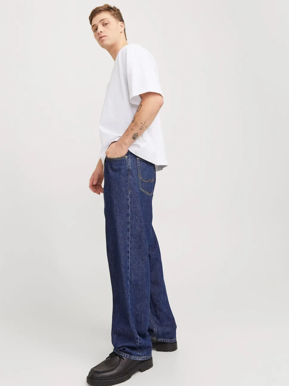 JACK & JONES Blue Alex Baggy Fit Jeans