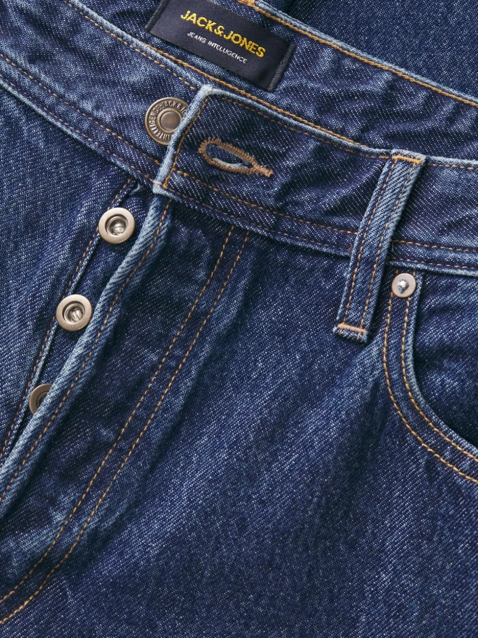 JACK & JONES Blue Alex Baggy Fit Jeans