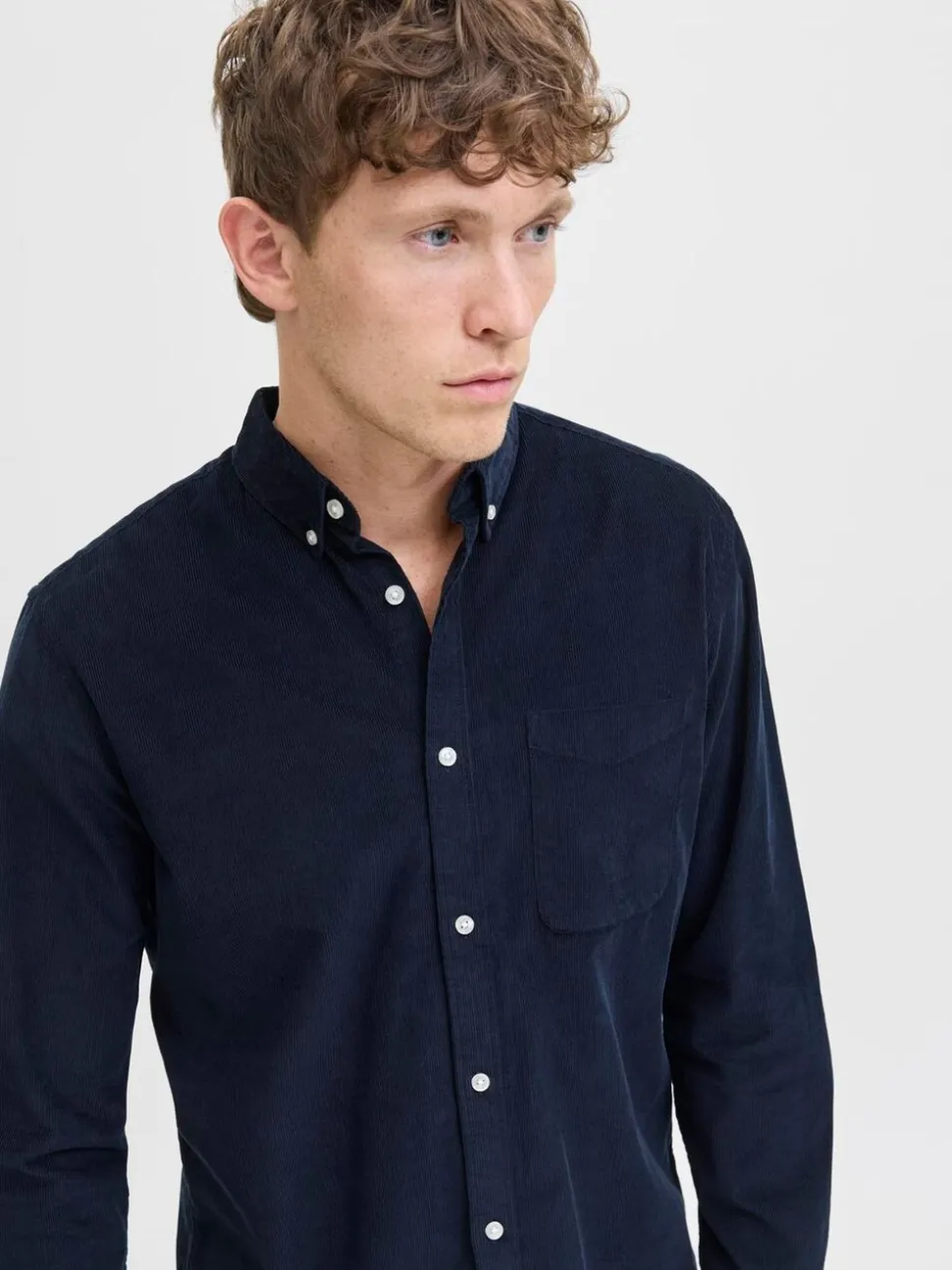 JACK & JONES Blue Cord Shirt