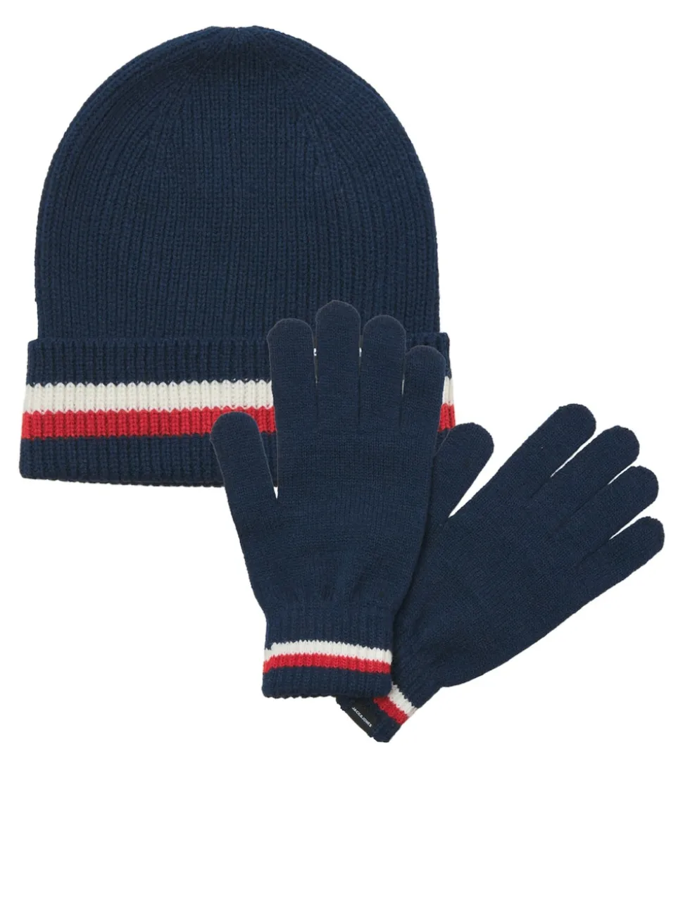 JACK & JONES Blue Hat & Gloves Set