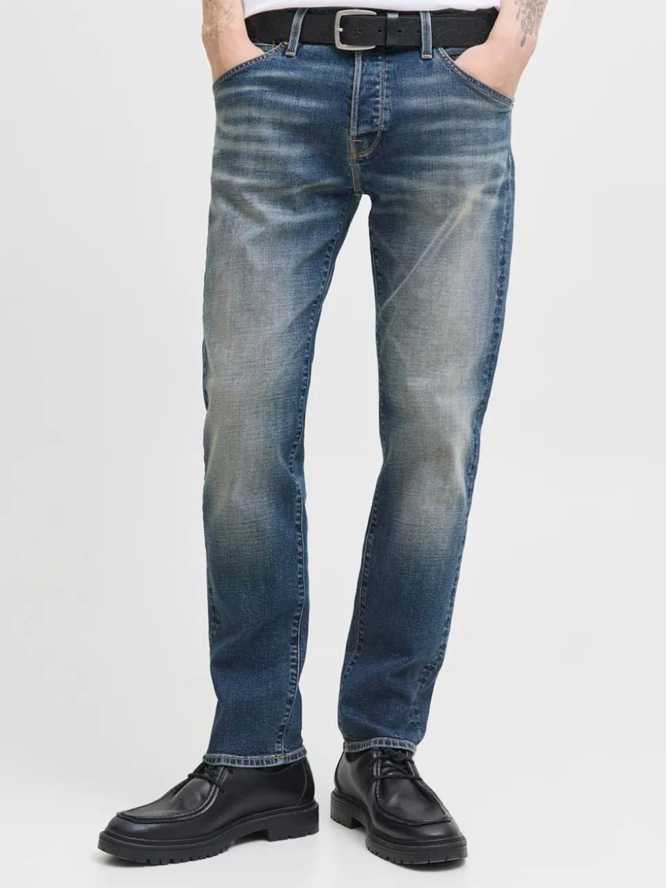 JACK & JONES Blue Mike Fox Tapered Fit Jeans