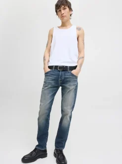 JACK & JONES Blue Mike Fox Tapered Fit Jeans