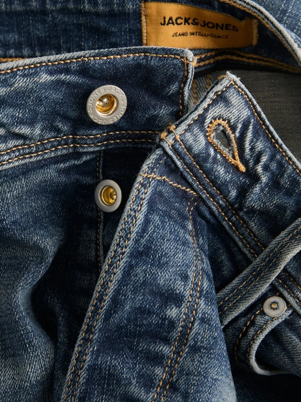JACK & JONES Blue Mike Fox Tapered Fit Jeans