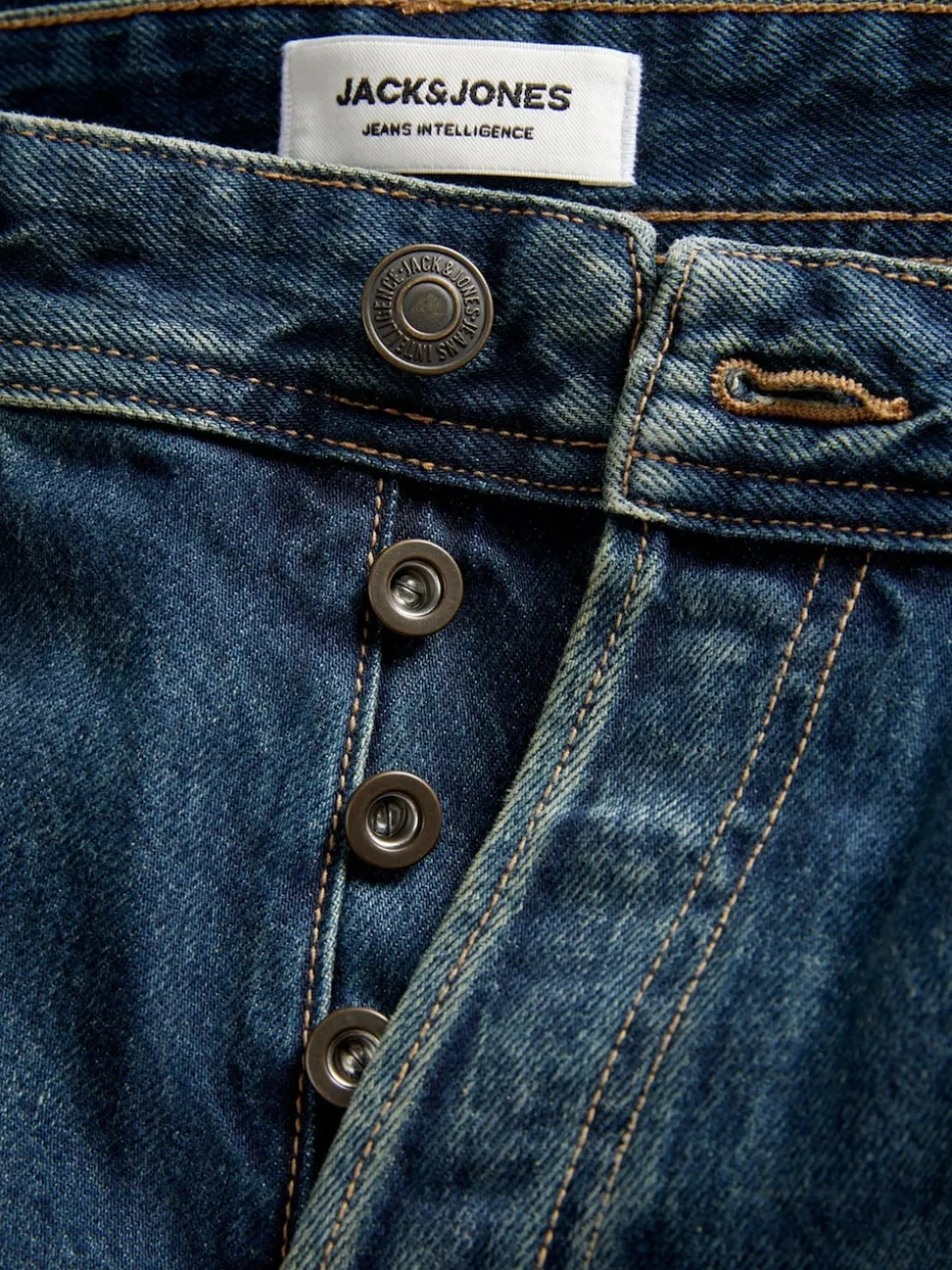 JACK & JONES Blue Relaxed Fit Chris Jeans