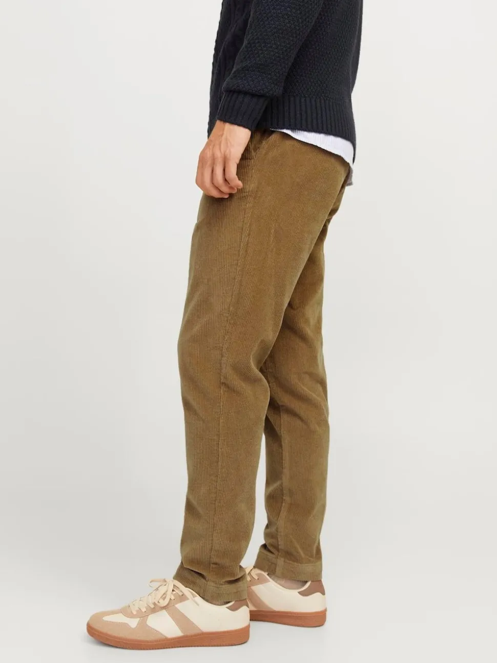 JACK & JONES Brown Corduroy Chino Trousers