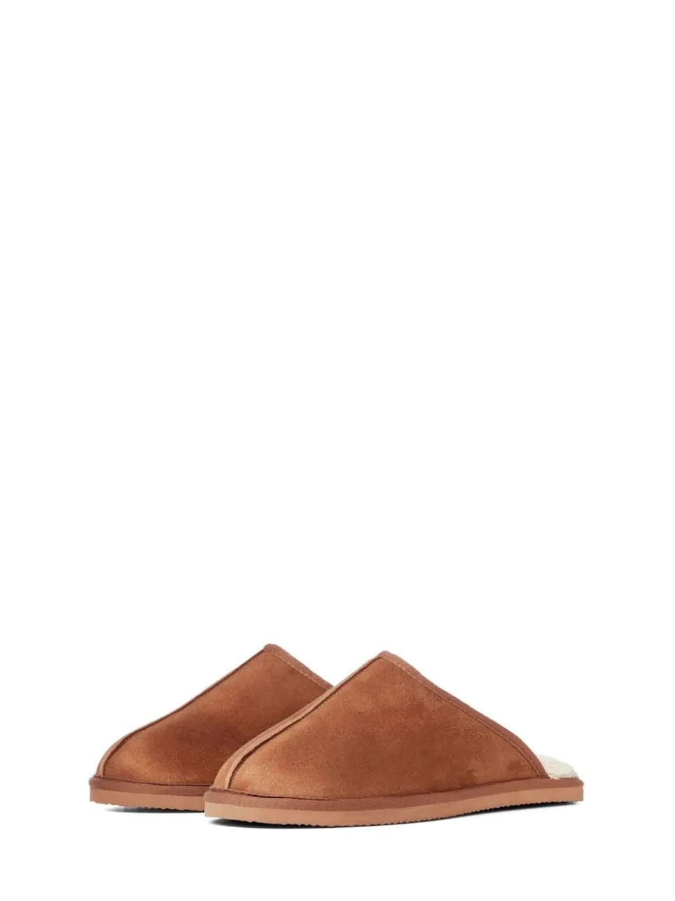 Jack & Jones Brown Fleece Lined Mule Slippers