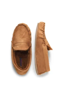 JACK & JONES Brown Moccasin Slippers