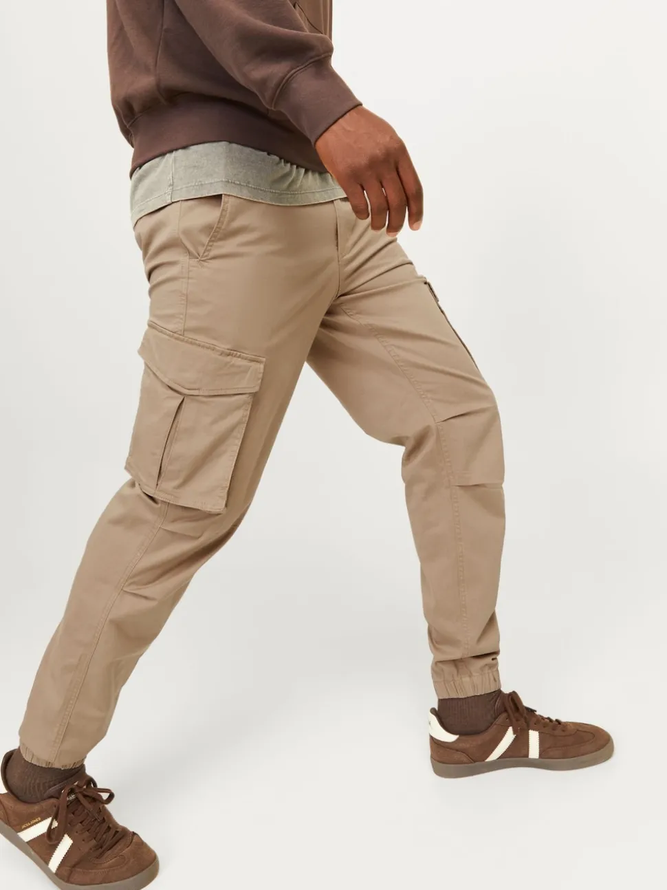 JACK & JONES Brown Relaxed Fit Cargo Trousers