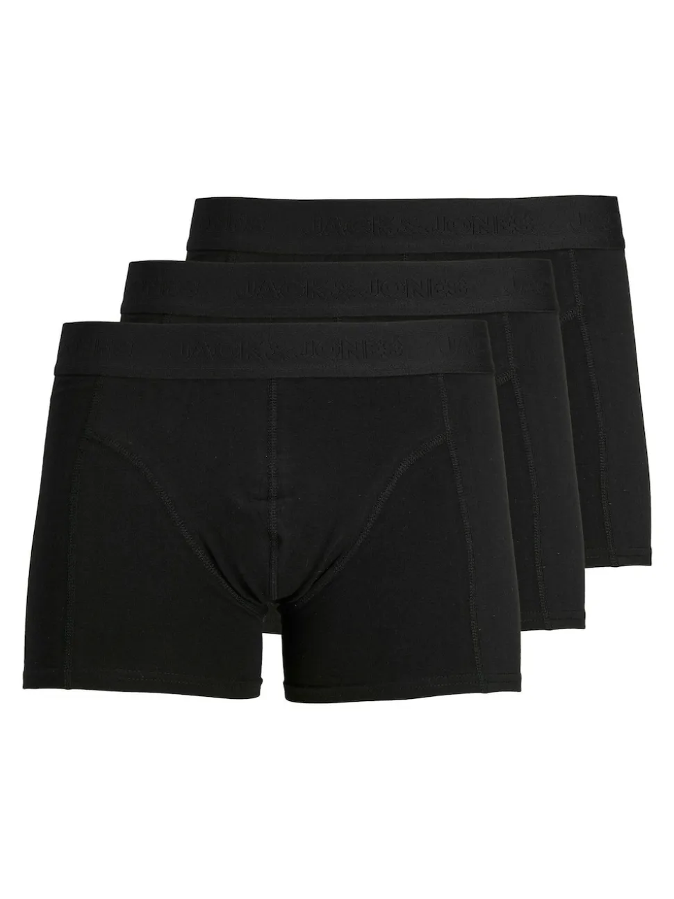 JACK & JONES Dark Black Logo 100% Cotton Boxers 3 Pack