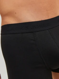 JACK & JONES Dark Black Logo 100% Cotton Boxers 3 Pack