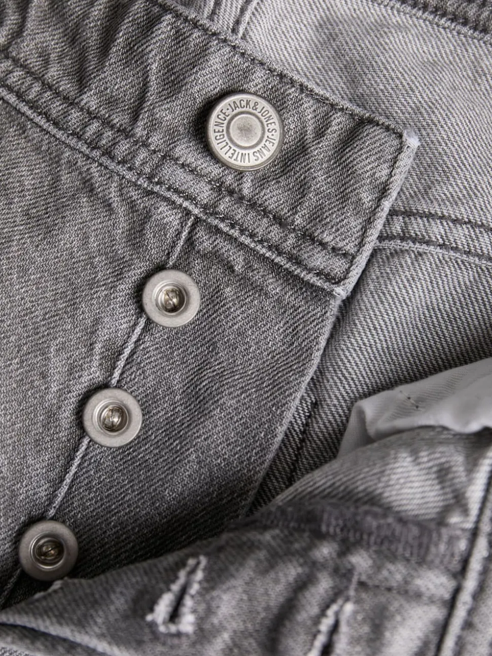 JACK & JONES Grey Alex Baggy Fit Jeans