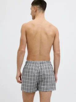 JACK & JONES Grey Cotton Boxers 3 Pack
