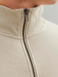 JACK & JONES Grey Half Zip Sweatshirt