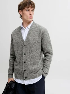 JACK & JONES Grey Soft Knit Cardigan