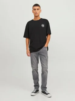 JACK & JONES Grey Wash Glenn Slim Fit Jeans