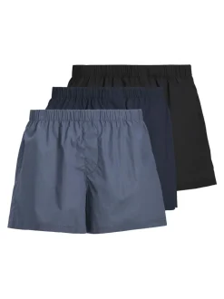 JACK & JONES Light Blue 100% Cotton Boxers 3 Pack