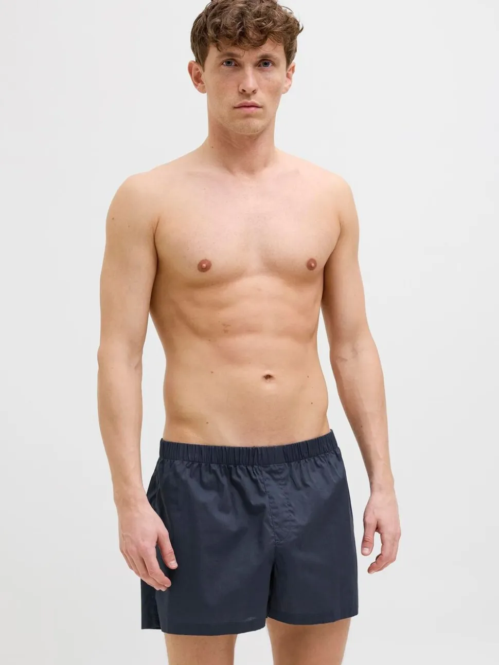 JACK & JONES Light Blue 100% Cotton Boxers 3 Pack