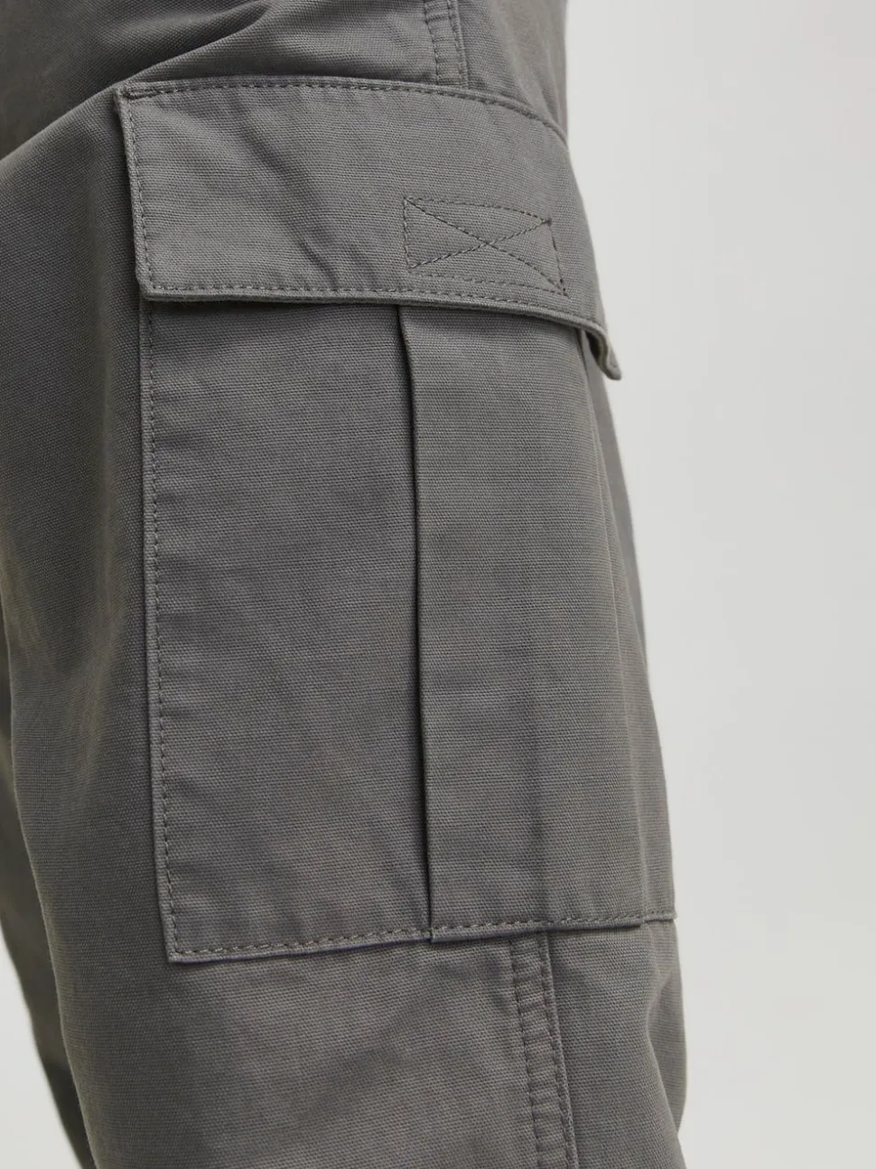 JACK & JONES Light Grey Loose Fit Cargo Trousers