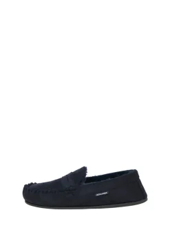 JACK & JONES Navy Moccasin Slippers