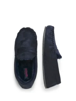 JACK & JONES Navy Moccasin Slippers