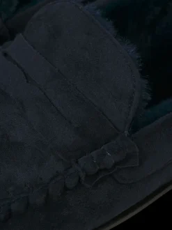 JACK & JONES Navy Moccasin Slippers
