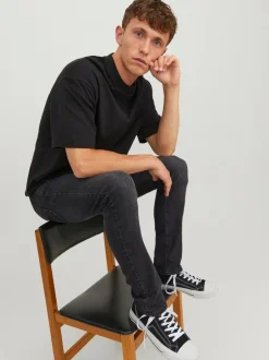 JACK & JONES Washed Black Glenn Slim Fit Jeans