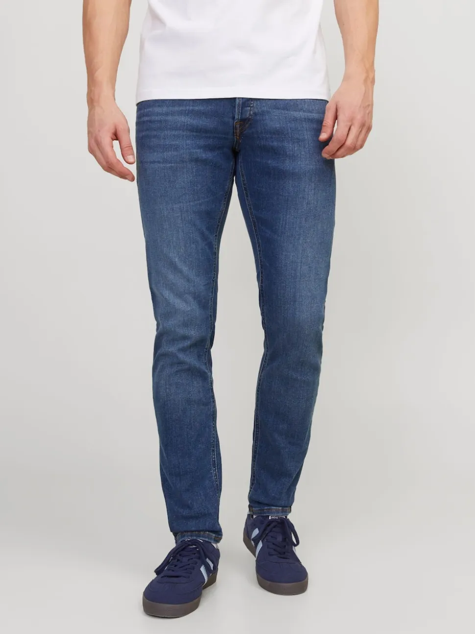 JACK & JONES Washed Blue Slim Fit Glenn Jeans