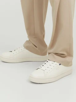 JACK & JONES White Leather Smart Trainers
