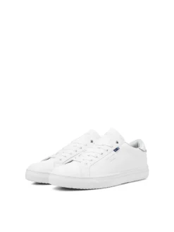 JACK & JONES White Leather Smart Trainers
