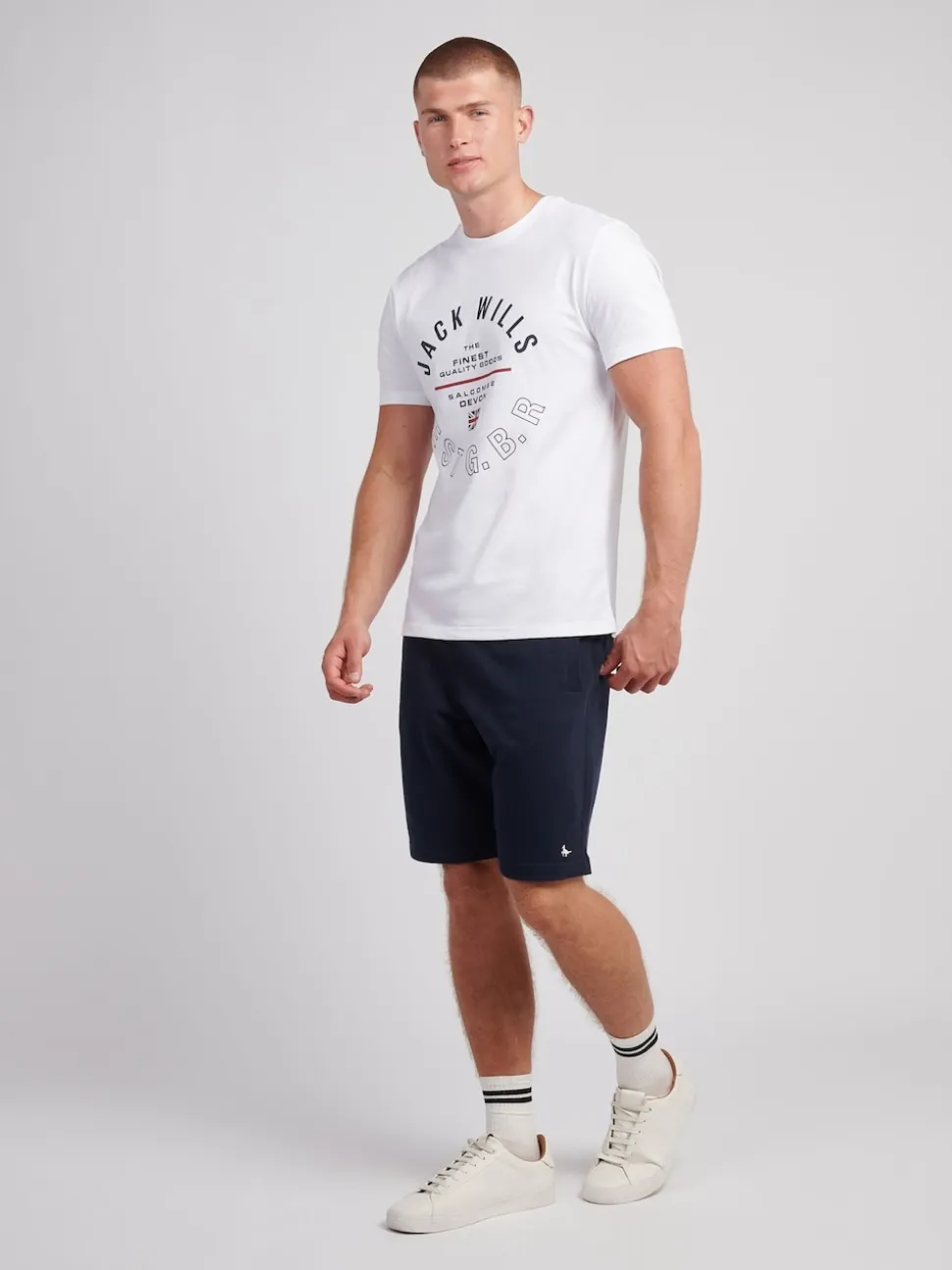 Jack Wills Blue Balmore Loopback Shorts