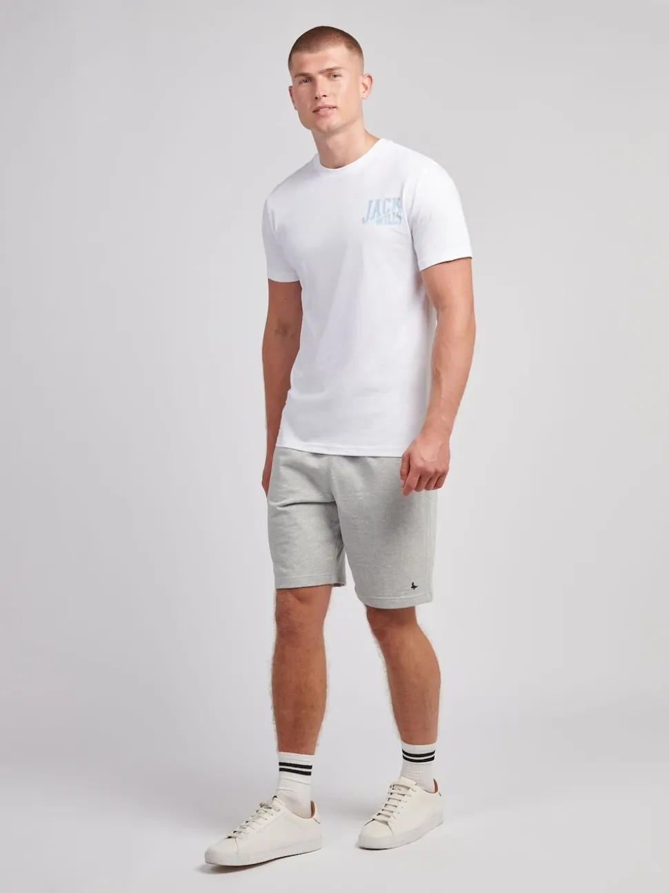 Jack Wills Grey Balmore Loopback Shorts