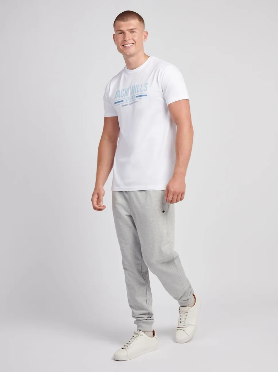 Jack Wills Grey Haydor Loopback Joggers