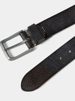 Joe Browns Black Metal Buckle Leather Belt