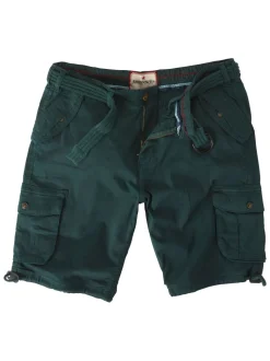 Joe Browns Green Multi Pocket Knee Length Belted Relaxed Fit Camo Cargo Shorts