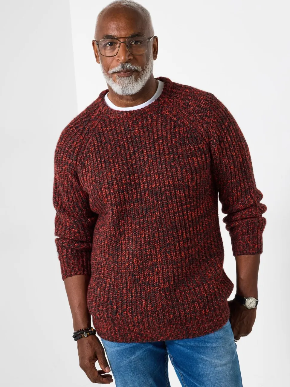 Joe Browns Orange Chunky Rib Knit Jumper