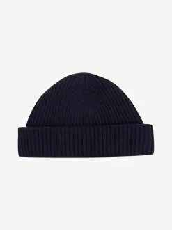 John Smedley Blue Oram Cashmere Merino Blend Hat