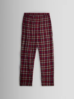 JoJo Maman Bébé Red Mens Classic Check Christmas Pyjamas Set