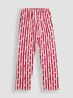 JoJo Maman Bébé Red Men's Stripe Christmas Pyjama Set